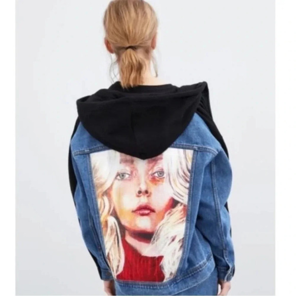 Zara collab denim jacket size S - Picture 2 of 8